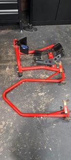 Motor paddock stand en inrijklem, Ophalen, Gebruikt