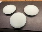 Plafond lamp rond 25cm 3stuks, Huis en Inrichting, Ophalen, Gebruikt, Glas