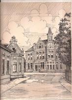 Uithuizen Gemeentehuis tekening Sievers ca. 1950, Antiek en Kunst, Ophalen of Verzenden