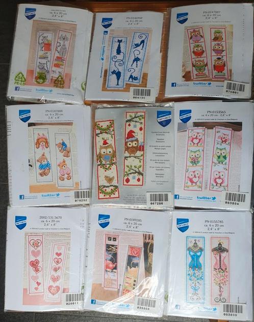 9 x vercaco dmc boekenlegger borduurpakketjes, Hobby en Vrije tijd, Borduren en Borduurmachines, Nieuw, Borduurpakket, Handborduren