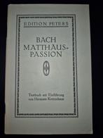 Bach Matthäus Passion, tekstboek, Ophalen of Verzenden, Zo goed als nieuw, Artiest