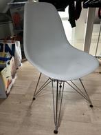 Eames DSR-stijl stoel – wit – aluminium onderstel, Huis en Inrichting, Ophalen, Kunststof, Gebruikt, Wit