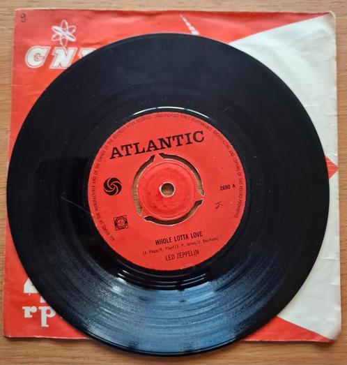 Led Zeppelin Whole Lotta Love 1969 vinyl 7" single, Cd's en Dvd's, Vinyl Singles, Gebruikt, Single, Rock en Metal, 7 inch, Ophalen of Verzenden