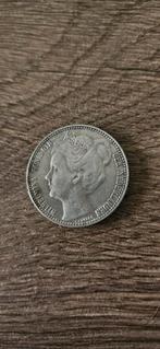 Zilveren gulden 1907 wilhelmina mooi muntje, Postzegels en Munten, Munten | Nederland, Ophalen of Verzenden, Koningin Wilhelmina