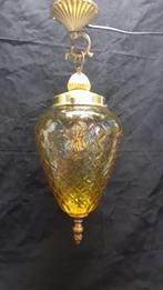 Vintage jrn 70 ananas hanglamp, lees de beschrijving, Huis en Inrichting, Ophalen of Verzenden, Gebruikt, Glas, Minder dan 50 cm