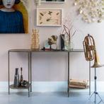 Be Pure Home VTwonen sidetable | Goudkleurig, Ophalen, 100 tot 150 cm, Zo goed als nieuw, Metaal