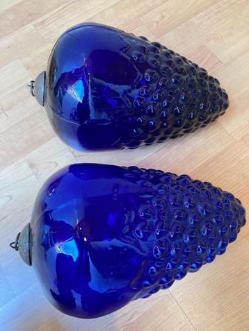 6 stuks Glas XL: 3x druiventrossen+1x eikel +2 Heksenbollen beschikbaar voor biedingen
