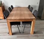 Teakhouten eetkamertafel exclusief stoelen, Ophalen, 200 cm of meer, 50 tot 100 cm, Zo goed als nieuw