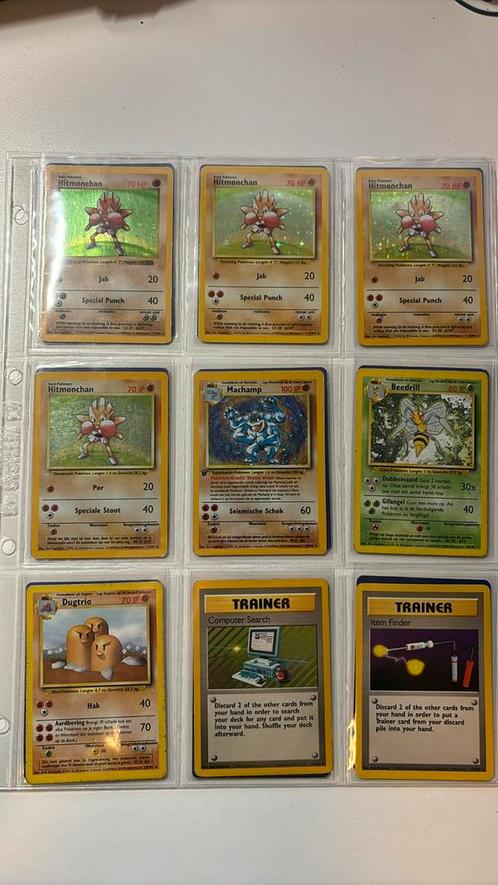 41 Pokemon kaarten (incl. 5 holo's, shadowless, 1st edition), Hobby en Vrije tijd, Verzamelkaartspellen | Pokémon, Zo goed als nieuw
