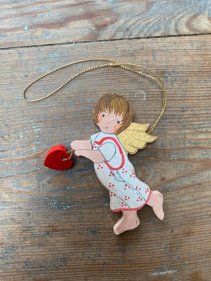 Handgeschilderd Engeltje Kerstboom Hanger, Diversen, Kerst, Gebruikt, Ophalen of Verzenden