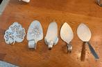 Antiek brocante barok taartschep schep mes spatel verzilverd, Ophalen of Verzenden