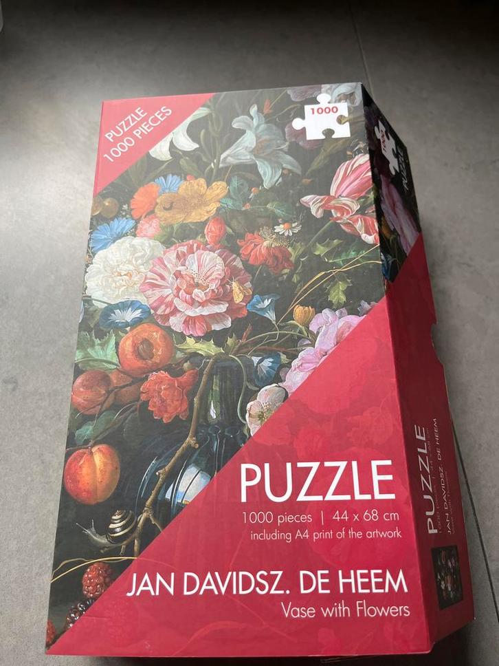 Jan Davidsz. de Heem Puzzel - 1000 stukjes, Hobby en Vrije tijd, Denksport en Puzzels, Nieuw, Legpuzzel, 500 t/m 1500 stukjes