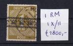 X160)1948 Geall Bez (Am + Br zone) 1 RM Netzaufd €2.800 opdr, Ophalen of Verzenden, Overige periodes, Gestempeld