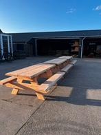 Robuste picknicktafel, Tuin en Terras, Picknicktafels, Ophalen, Zo goed als nieuw, Rechthoekig, Hout