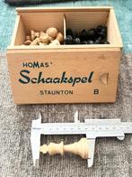 Vintage Homas' Schaakspel Staunton B - Complete  Set in Doos, Ophalen of Verzenden