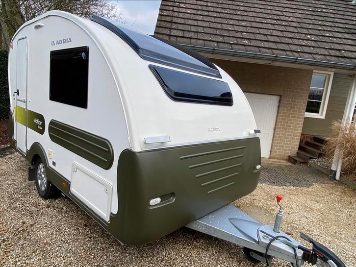 Adria Action 361 LH, Topstaat, Mover, Unico voortent, Vloerv, Caravans en Kamperen, Caravans, Bedrijf, tot en met 4, 750 - 1000 kg