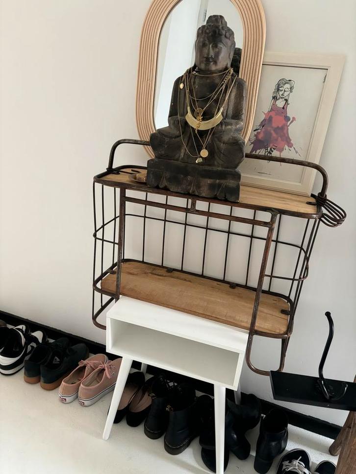 Industriële Kapstok wandrek, Huis en Inrichting, Woonaccessoires | Kapstokken, Gebruikt, Wandkapstok, Minder dan 100 cm, Metaal