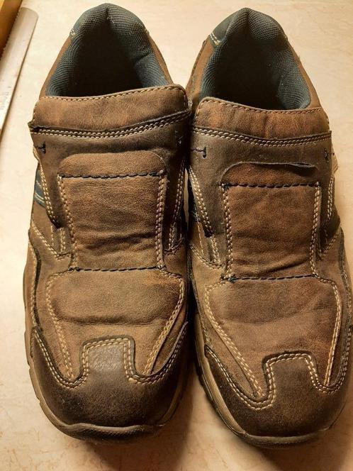 donkerbruine herenschoenen instapper elastiek mt 44 Memphis, Kleding | Heren, Schoenen, Zo goed als nieuw, Loafers, Bruin, Ophalen of Verzenden