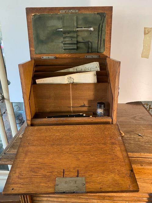 Oud schrijfkistje brievenkastje, Antiek en Kunst, Antiek | Kantoor en Zakelijk, Ophalen of Verzenden