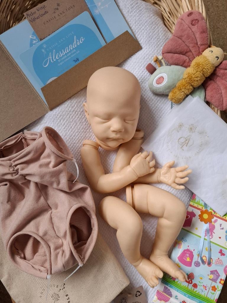 Reborn kit Alessandro van Cassie Brace, Ophalen of Verzenden, Nieuw, Pop, Levensecht of Reborn