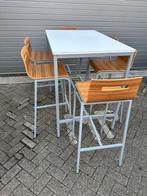 6x barkrukken met tafel, 5 krukken of meer, Ophalen of Verzenden, Zo goed als nieuw