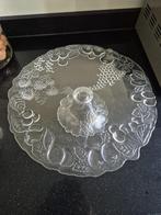 Glazen Taartplateau met Fruitmotief, Schaal, Rond, Ophalen of Verzenden, Glas