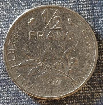 1/2 Francs Frankrijk 1967 [5928]  [PoMuNi]	 beschikbaar voor biedingen