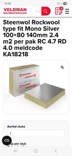 Rockwool Mono Silver 140dik RC 4.7 (3 pakken = 7.3m2), Doe-het-zelf en Verbouw, Isolatie en Afdichting, 12 cm of meer, Nieuw, Steenwol