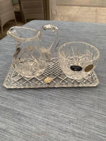 Vintage Boheems kristal roomstel (serveerset) beschikbaar voor biedingen
