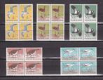 Nederland NVPH nr. 752-756 Postfris in blokken van vier, Verzenden, Na 1940, Postfris