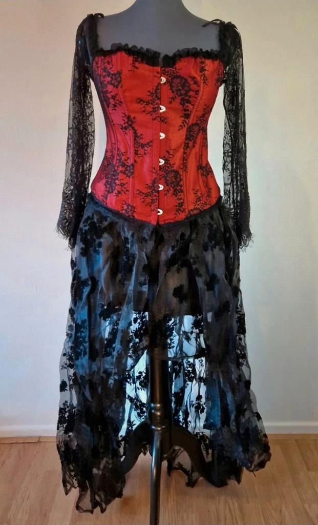 2-delige gothic jurk, Kleding | Dames, Gelegenheidskleding, Nieuw, Overige typen, Maat 36 (S), Zwart, Ophalen of Verzenden