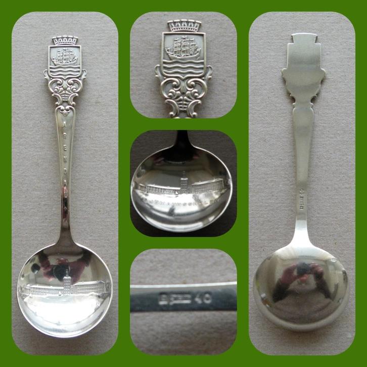 Lepeltje met Wapen Arendal Noorwegen., Verzamelen, Scheepvaart, Zo goed als nieuw, Overige typen, Zeilboot, Verzenden