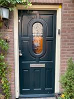Voordeur met glas in lood & penslot, Ophalen, Gebruikt, 80 tot 100 cm, 200 tot 215 cm