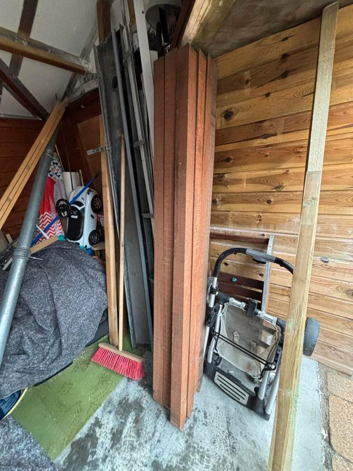 Azobe Hardhouten Paal 70x70mm - 200cm, Doe-het-zelf en Verbouw, Hout en Planken, Nieuw, Balk, Overige houtsoorten, 200 tot 250 cm