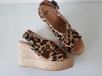 Ugg maat 39 leopard harige leren sandalen wedges espadrilles, UGG, Verzenden, Beige, Sandalen of Muiltjes