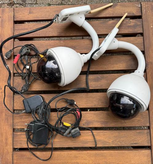 2x Foscam FI9828P V2 PTZ dome IP camera, Audio, Tv en Foto, Videobewaking, Gebruikt, Buitencamera, Ophalen