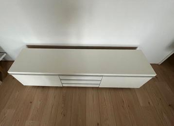 IKEA Besta Burs TV Meubel wit/ creme hoogglans - afbeelding 2