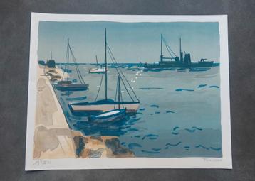 Litho Roger Forissier - Fantastisch Landschap naar Dali 1965 beschikbaar voor biedingen