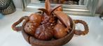 Houten unieke schaal met fruiten, Huis en Inrichting, Woonaccessoires | Overige, Ophalen of Verzenden, Zo goed als nieuw