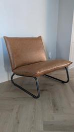 Fauteuil cognac leder, merk DTP, Huis en Inrichting, Fauteuils, Ophalen, Gebruikt, 75 tot 100 cm, Industrieel