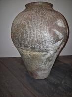 Stoer sobere olijfolie pot vaas kruik, Aardewerk of Porselein, Ophalen of Verzenden, Zo goed als nieuw, Minder dan 50 cm