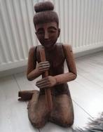 Vintage houten beeld handgemaakt Oosters Aziatisch, Ophalen of Verzenden, Gebruikt