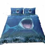 Witte haai dekbed overtrek 200x229cm - NIEUW, Overige kleuren, Dekbedovertrek, Ophalen of Verzenden, Nieuw