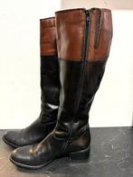 YV3126: Vintage 80s Zip up boots laarzen Size: 39, Gedragen, Vintage, Ophalen of Verzenden, Hoge laarzen