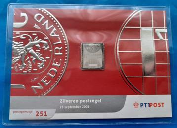 Postzegelmapje 251 - Zilveren postzegel 2001   beschikbaar voor biedingen