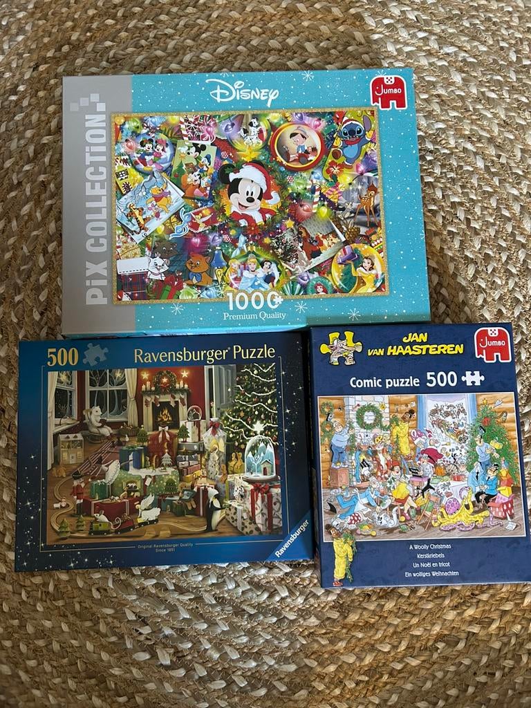Kerst puzzels, Ophalen, 500 t/m 1500 stukjes, Zo goed als nieuw