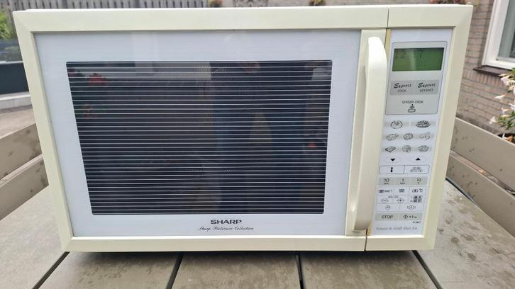 Sharp magnetronoven met sensor, grill en convectie., Witgoed en Apparatuur, Ovens, Gebruikt, Vrijstaand, Oven met grill, Minder dan 45 cm