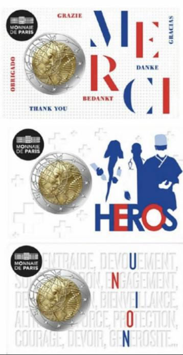 2 Euro Coincards Frankrijk 2020 Geneeskundig Onderzoek €27,- beschikbaar voor biedingen