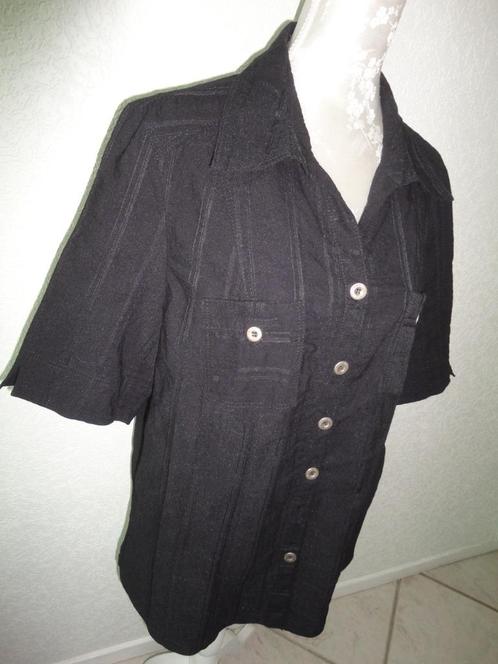 KJ brand maat XL oksel tot oksel 60 cm, Kleding | Dames, Blouses en Tunieken, Zo goed als nieuw, Maat 46/48 (XL) of groter, Zwart