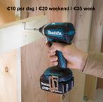 Makita schroefmachine te huur - flexibele prijzen, Doe-het-zelf en Verbouw, Gereedschap | Boormachines, Verzenden, Nieuw, 600 watt of meer